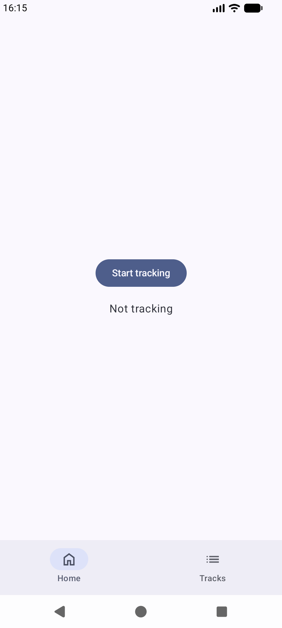 Screenshot of the home page